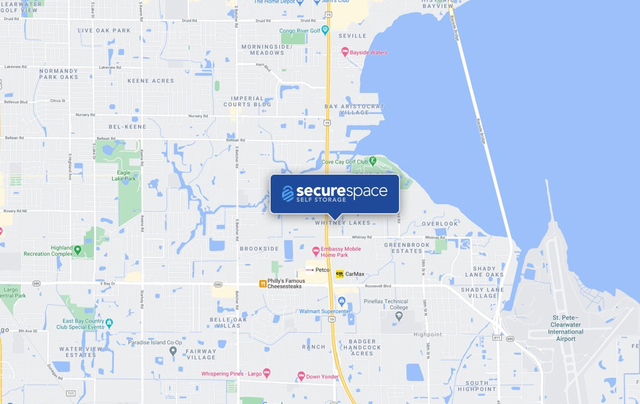 Conveniently located on U.S. 19 Frontage Rd directly accessible from U.S. Highway 19.