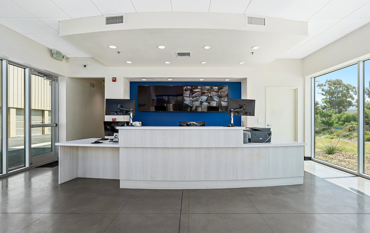 A welcoming lobby and workspace with free WiFi.