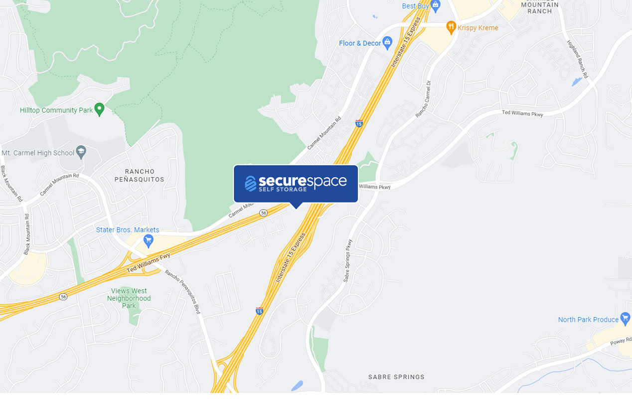 Conveniently located on Azuaga St, directly accessible from Route 56 and the I-15.