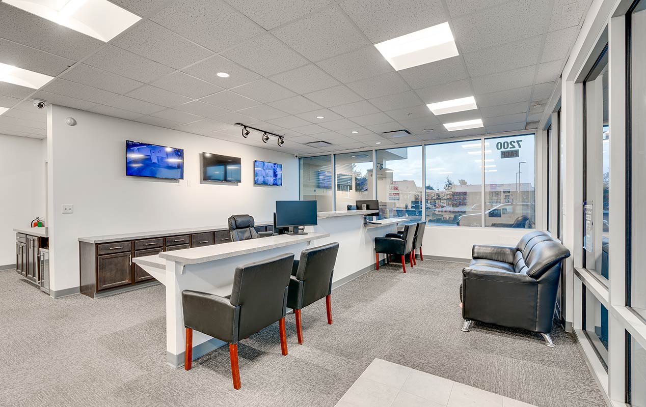 A welcoming lobby and workspace with free WiFi.