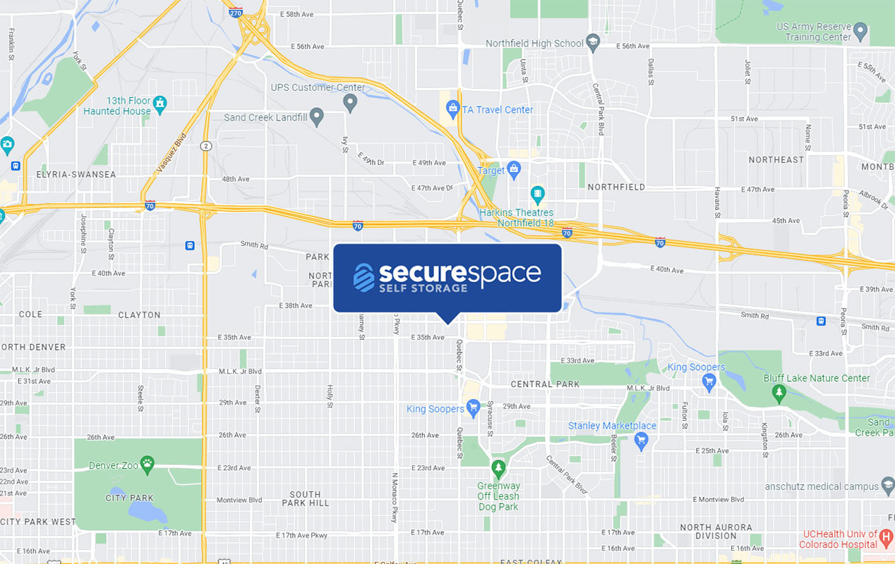 Conveniently located on E 36th Ave, directly accessible from the I-70.