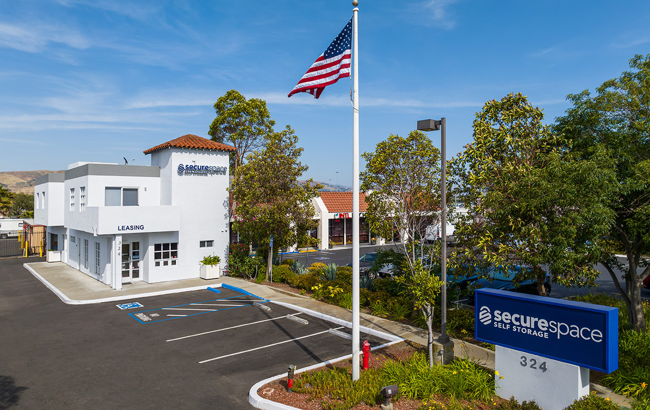 SecureSpace Self Storage in Milpitas, CA.