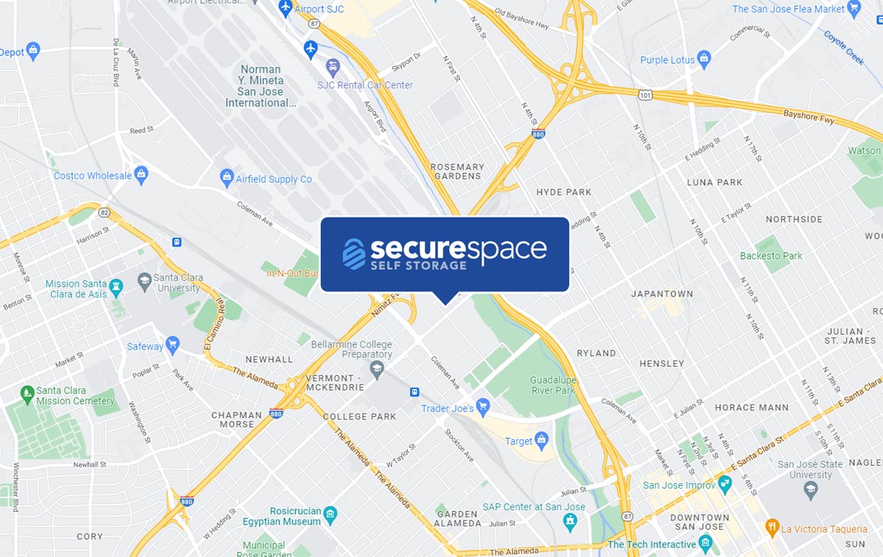 Conveniently located on W Hedding St, directly accessible from the I-880.