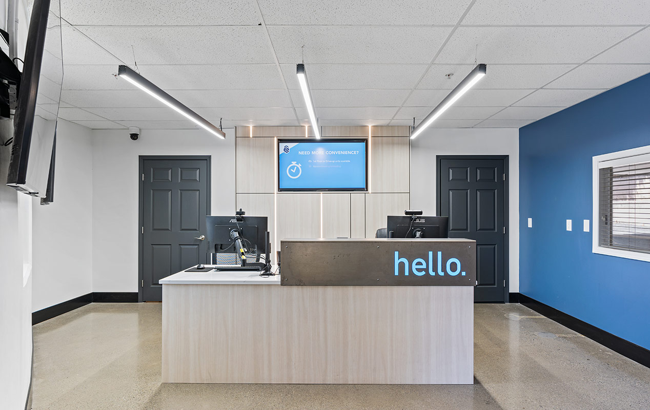 A welcoming lobby and workspace with free WiFi.