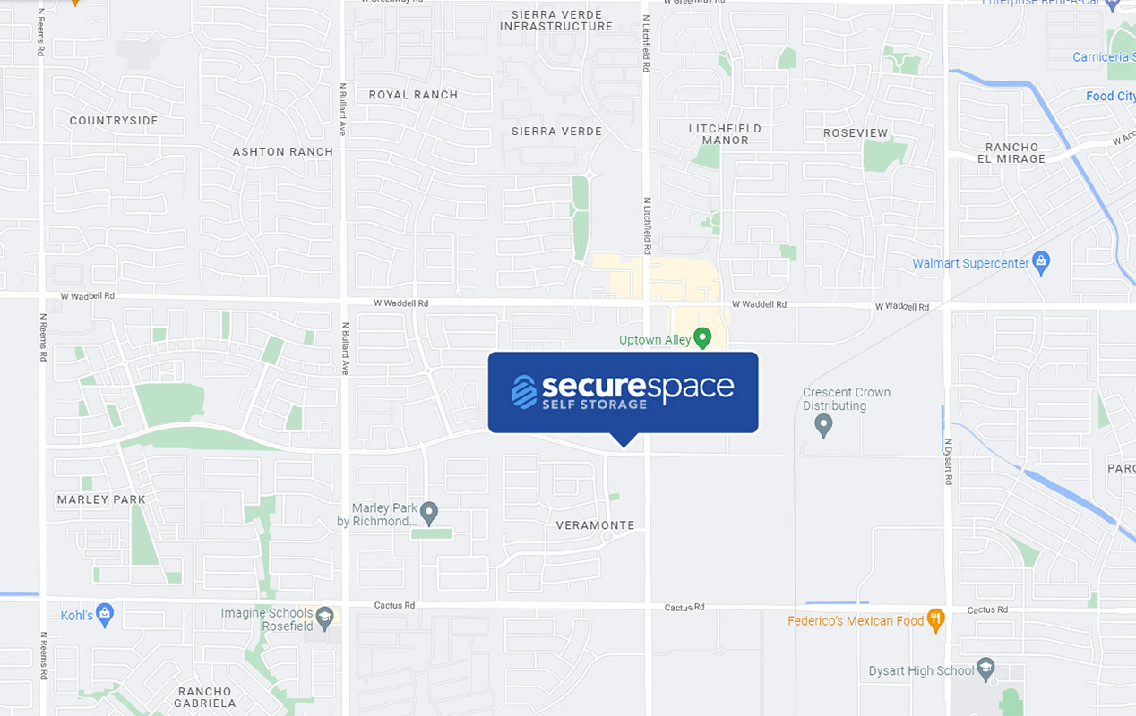SecureSpace Self Storage Surprise map