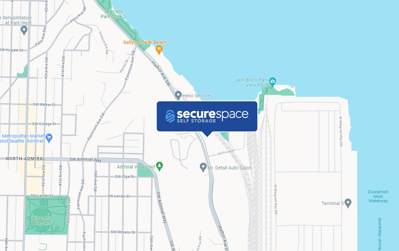 Conveniently located at the intersection of Harbor Ave. SW and Fauntleroy Way SW.