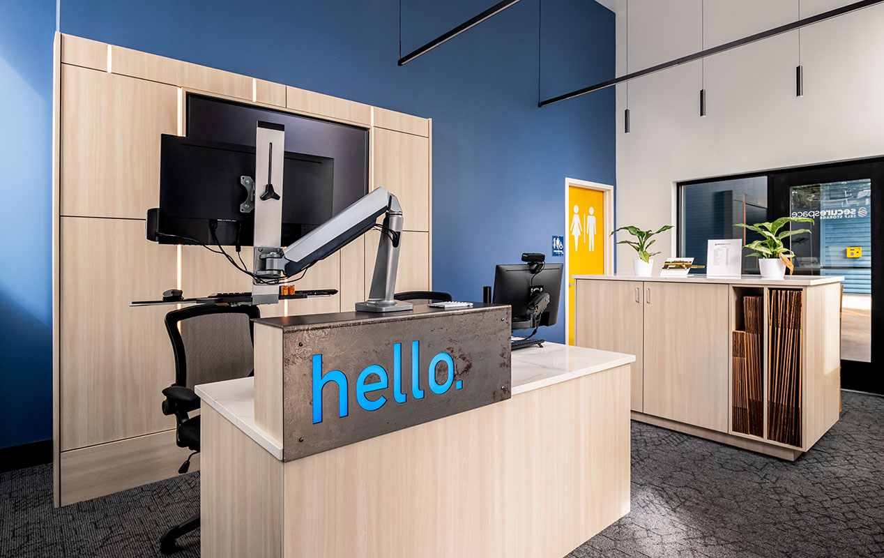 A welcoming lobby and workspace with free WiFi.