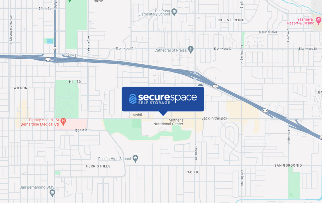 Conveniently located off of East Highland Ave, directly accessible from the I-210.