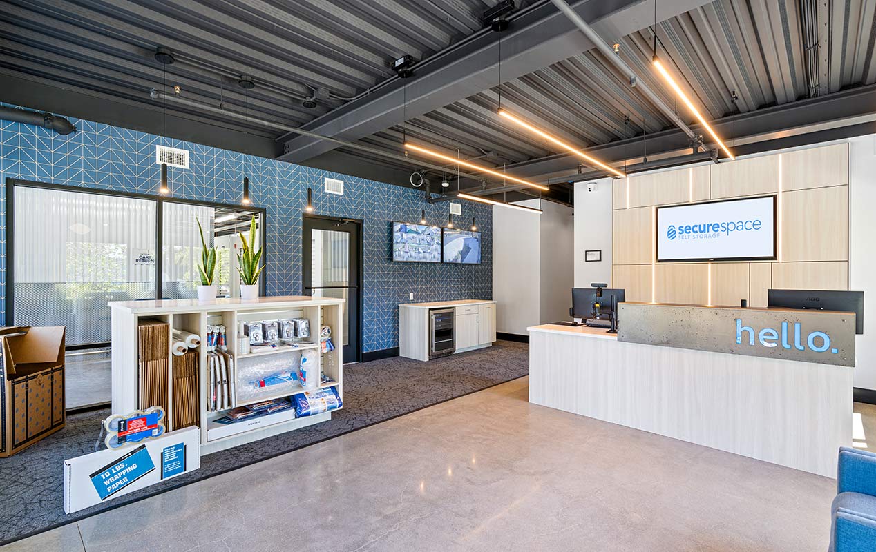 A welcoming workspace with free WiFi, packing supplies, boxes, and locks for your units.